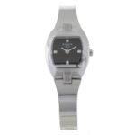 Ladies Tissot stainless steel quartz watch with black dial
