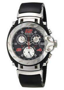 Genuine Tissot racing-inspired watch with carbon case design