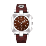 Tissot Odaci-T ladies watch with brown leather strap