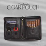 Pierre Cardin cigar travel pouch leather humidor case