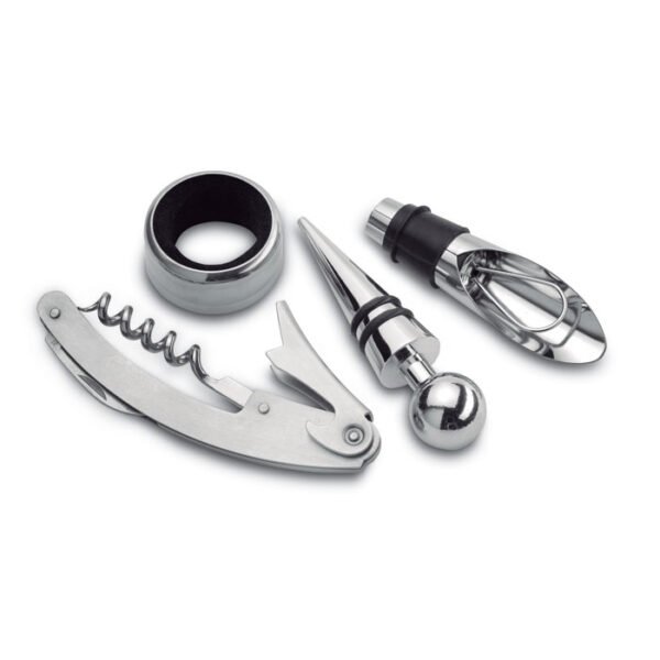 BOURATI Wine Set with four stainless steel accessories