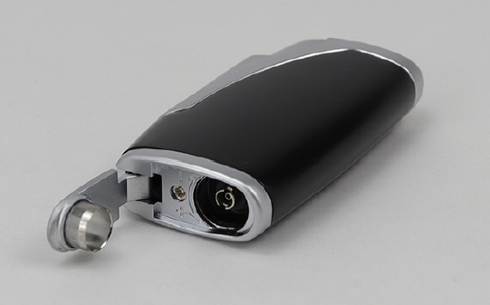 Silver black cigar lighter by Pierre Cardin