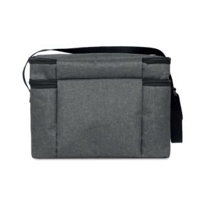 Back view of grey two-tone RPET cooler bag