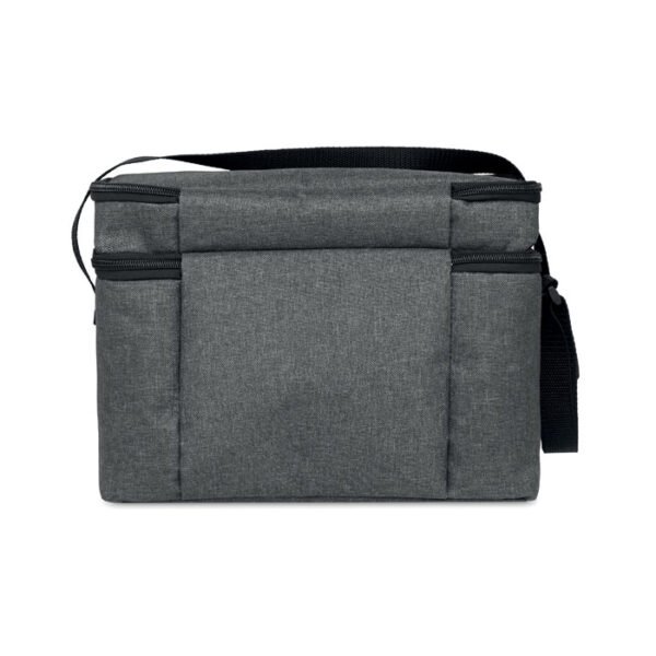 Back view of grey two-tone RPET cooler bag