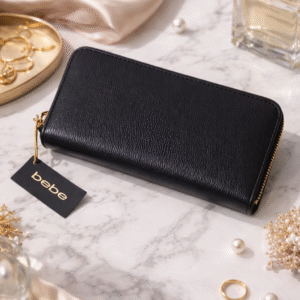 Women’s saffiano wallet by BEBE with zip compartment