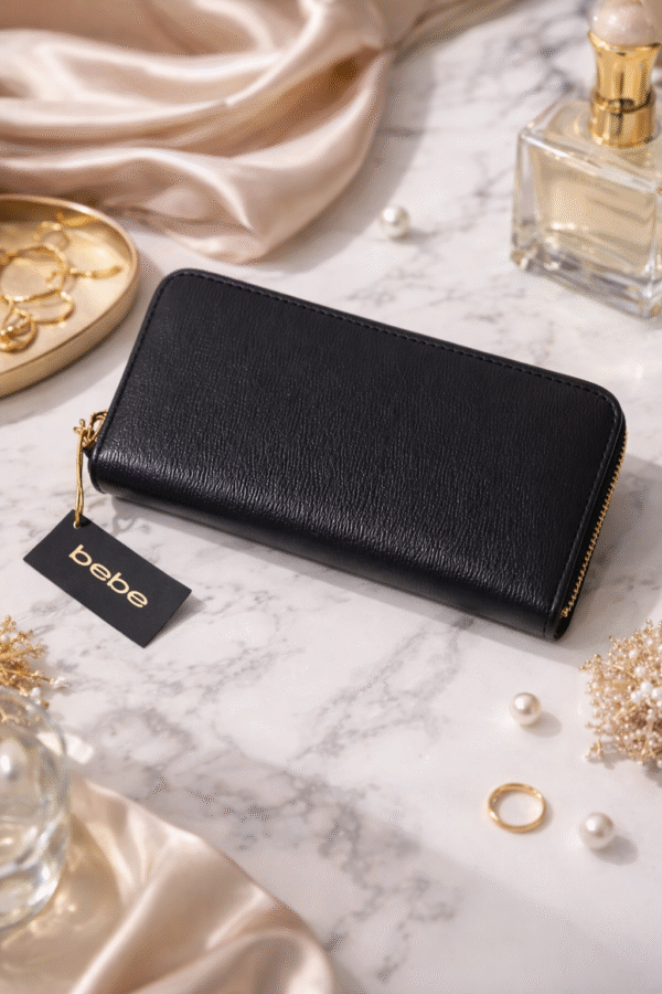 Women’s saffiano wallet by BEBE with zip compartment