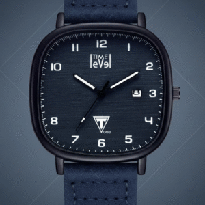 T One Time Level 006 Blue Watch with Japanese Datejust movement and blue leather strap